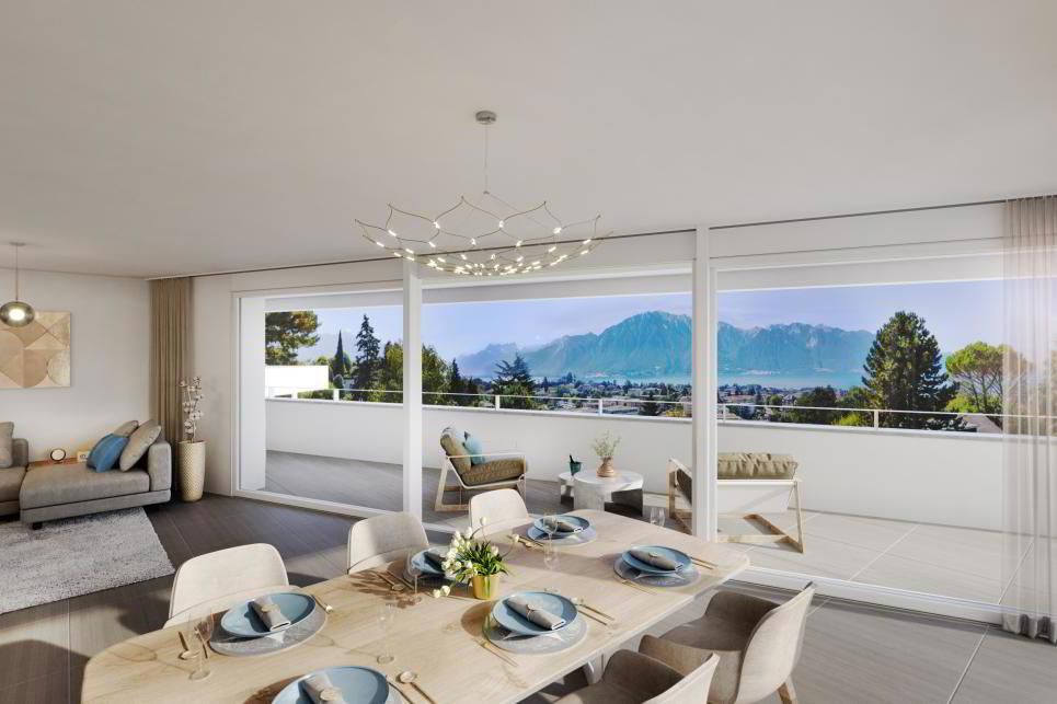 The housing of tomorrow with a view of Lake Geneva