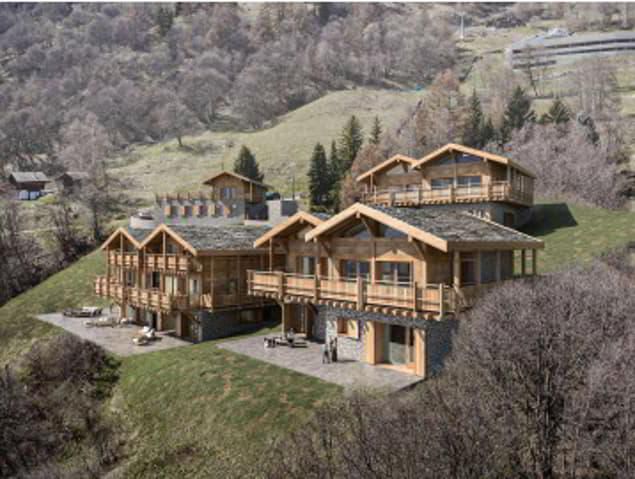 Luxury 5.5 room chalet in a resort with hotel service