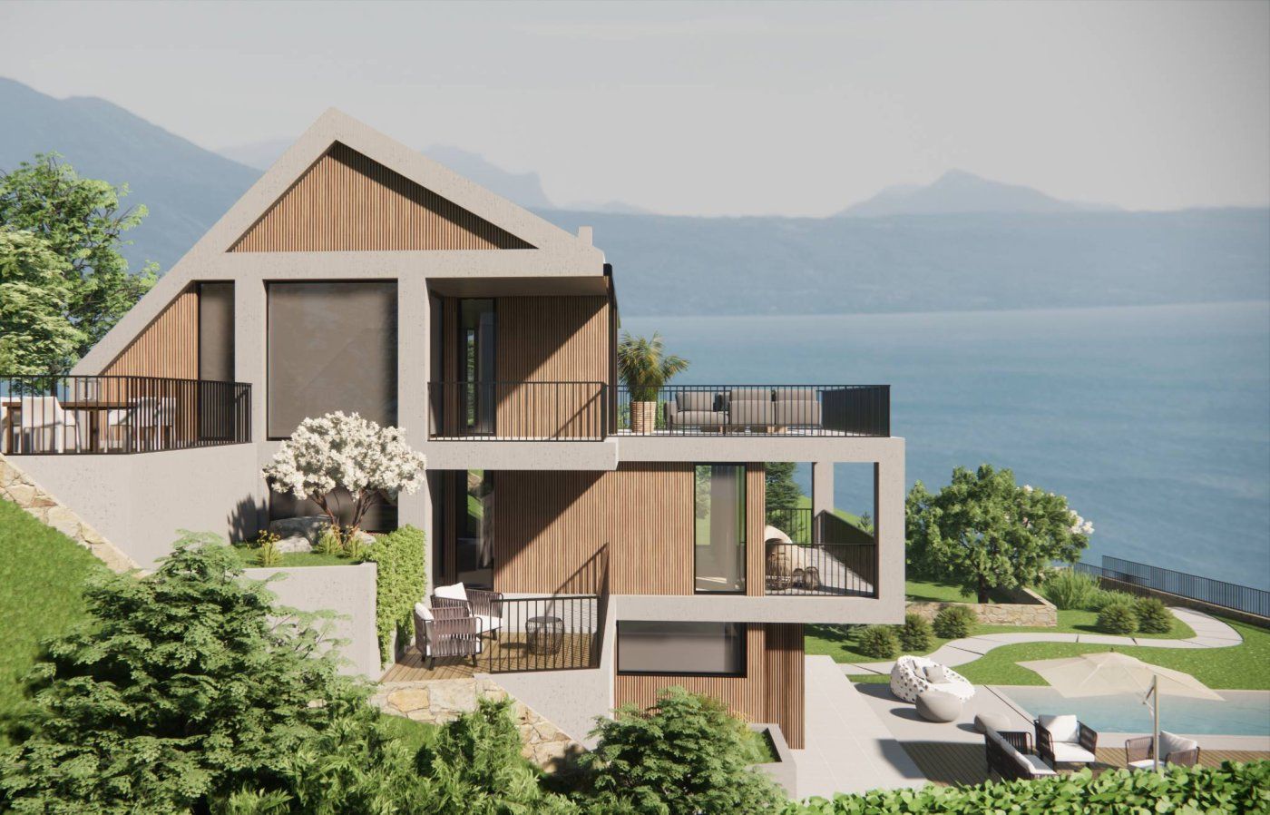 The View - Projet sur plan de villa moderne à Grandvaux