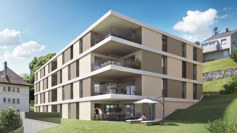 13 modern apartments - 4.5 rooms on the ground floor