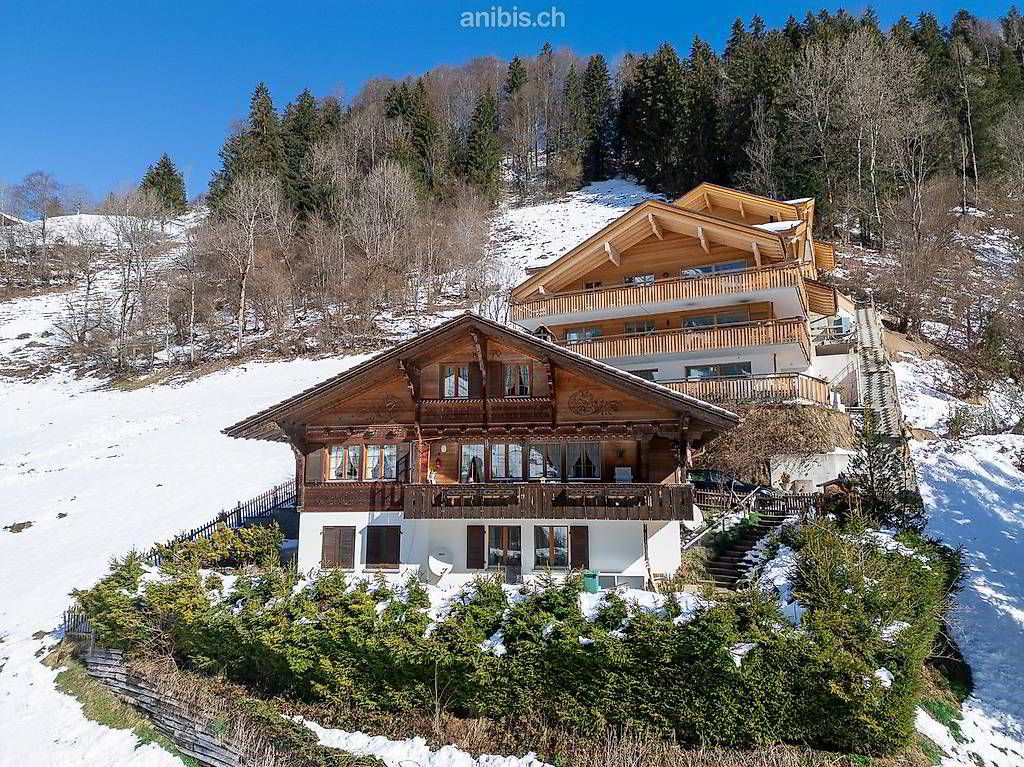 Chalet mit Blick auf die Blüemlisalp