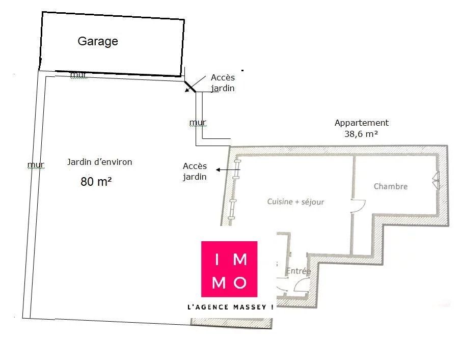 A SAISIR Appartement T2 à Tarbes avec Jardin, garage et parking privé