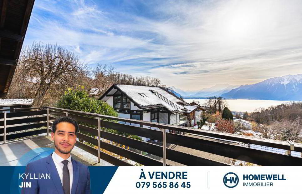 Charming villa with breathtaking views of Lake Geneva and the...