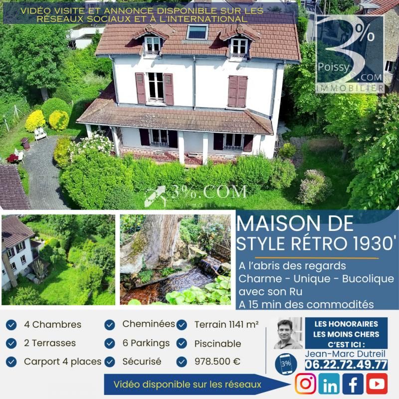 POISSY - Maison (+)125 m2 de Style rétro 1930 sur TERRAIN 11