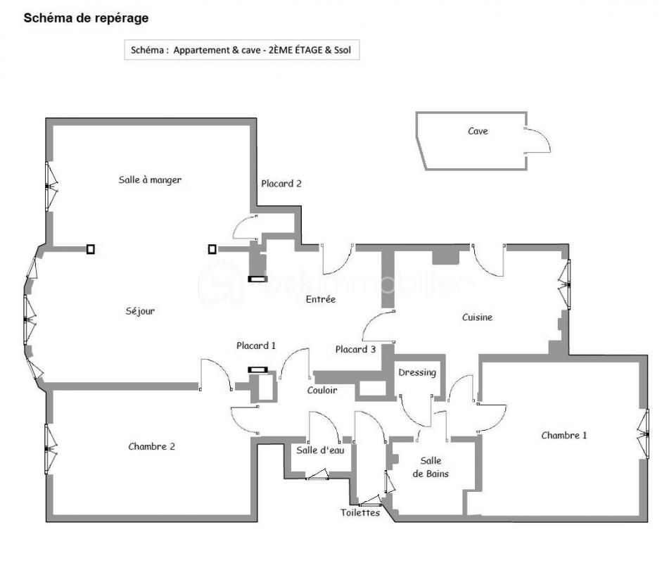 Idéal pour accueillir une famille - Appartement 4 pièces 2 chambres - PK possible en supplément