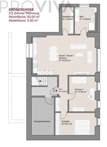 Zentrum with old living room and large terrace - Neubau