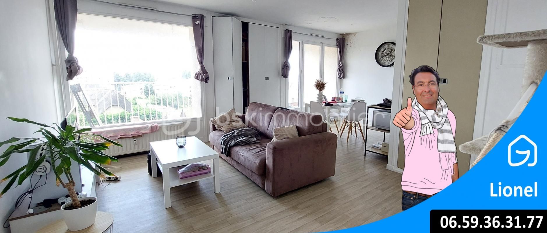 Quartier Petit Ronchin. Appartement T2, cave, parking. 48 m²