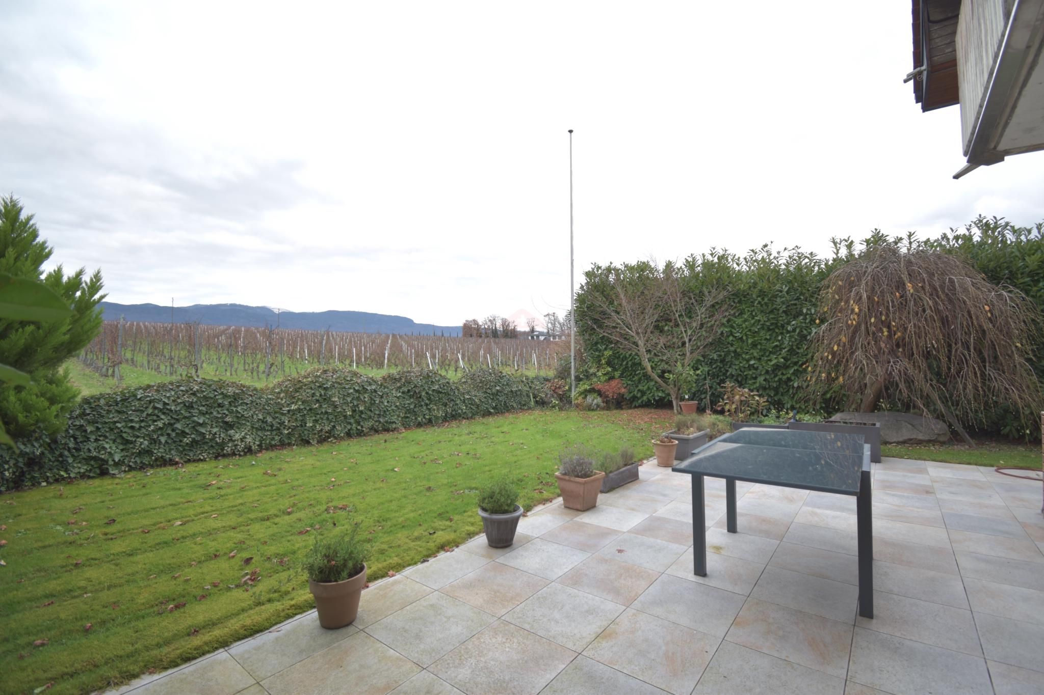 À Founex, votre maison familiale : maison spacieuse avec jardin et vue sur les vignes