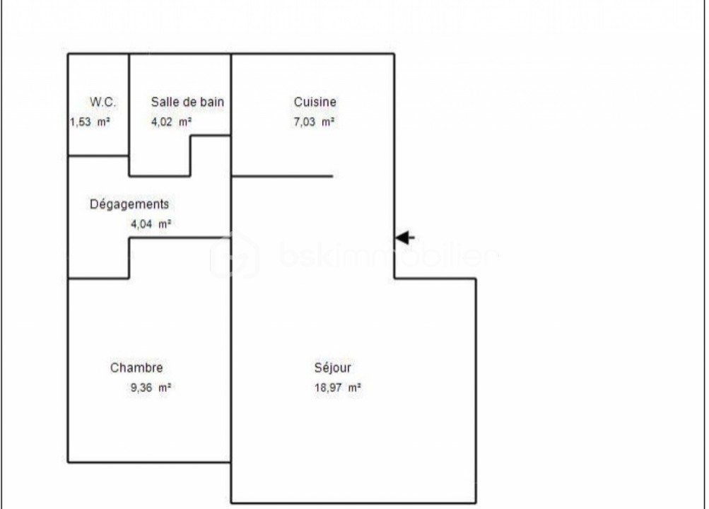 Appartement F2 de 43m² à Villiers s/marne * Bois de Gaumont