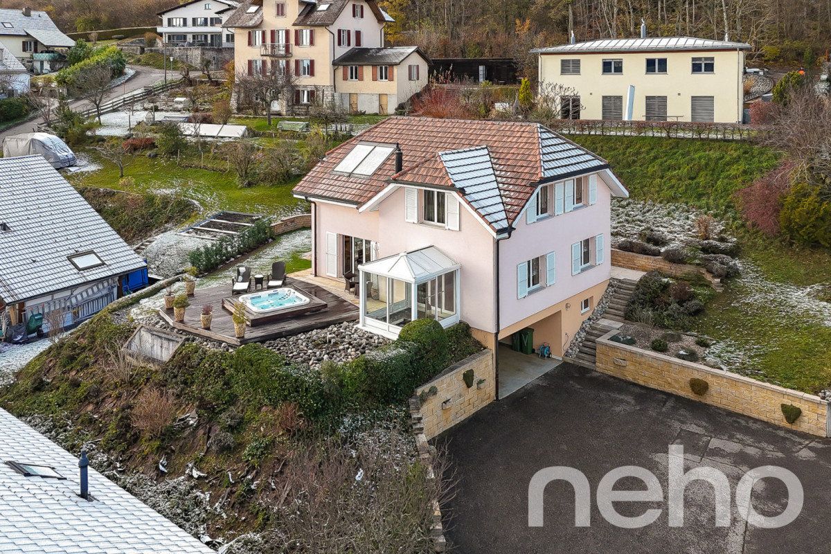 Sublime maison de 5.5p avec terrasse, vue et espace spa/cinéma de 80m2