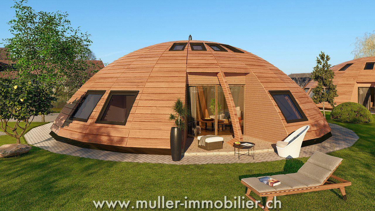 Domespace in the countryside with garden