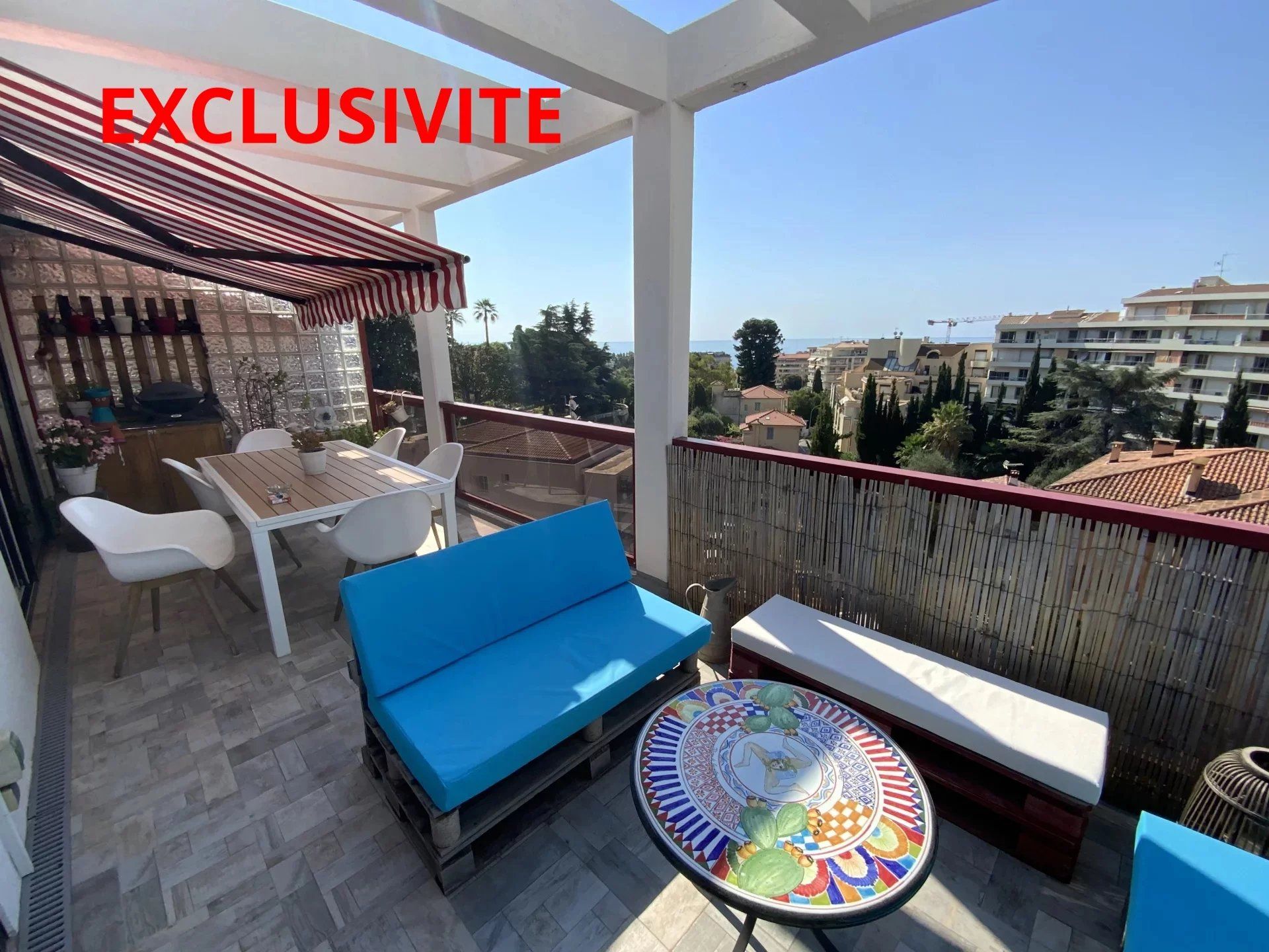 EXCLUSIVITE-MENTON CARNOLES-DERNIER ETAGE, QUARTIER MAISON RUSSE