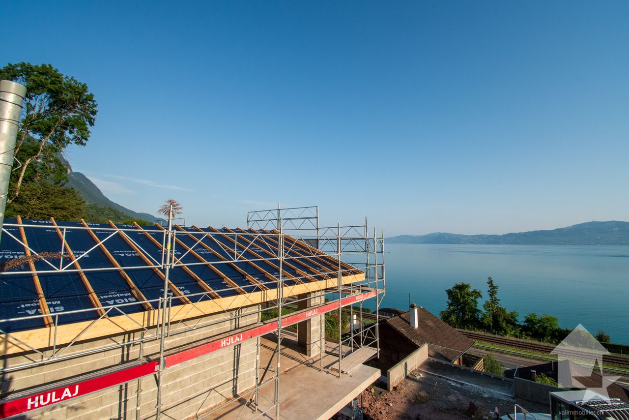 Le Bouveret, villa avec vue sur le lac Léman - construction en cours